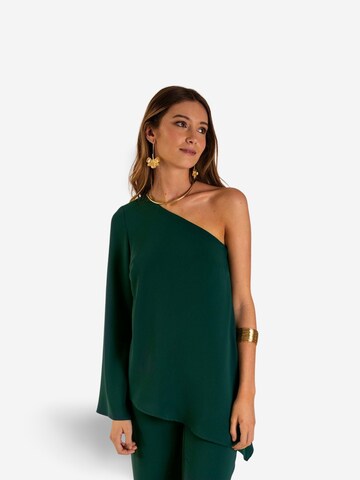 THE-ARE Blouse in Groen: voorkant