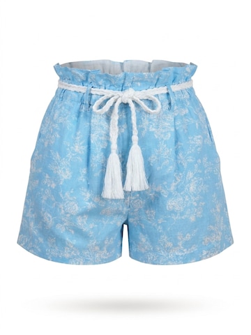 Miss June Regular Broek 'Short Ilaria' in Blauw: voorkant