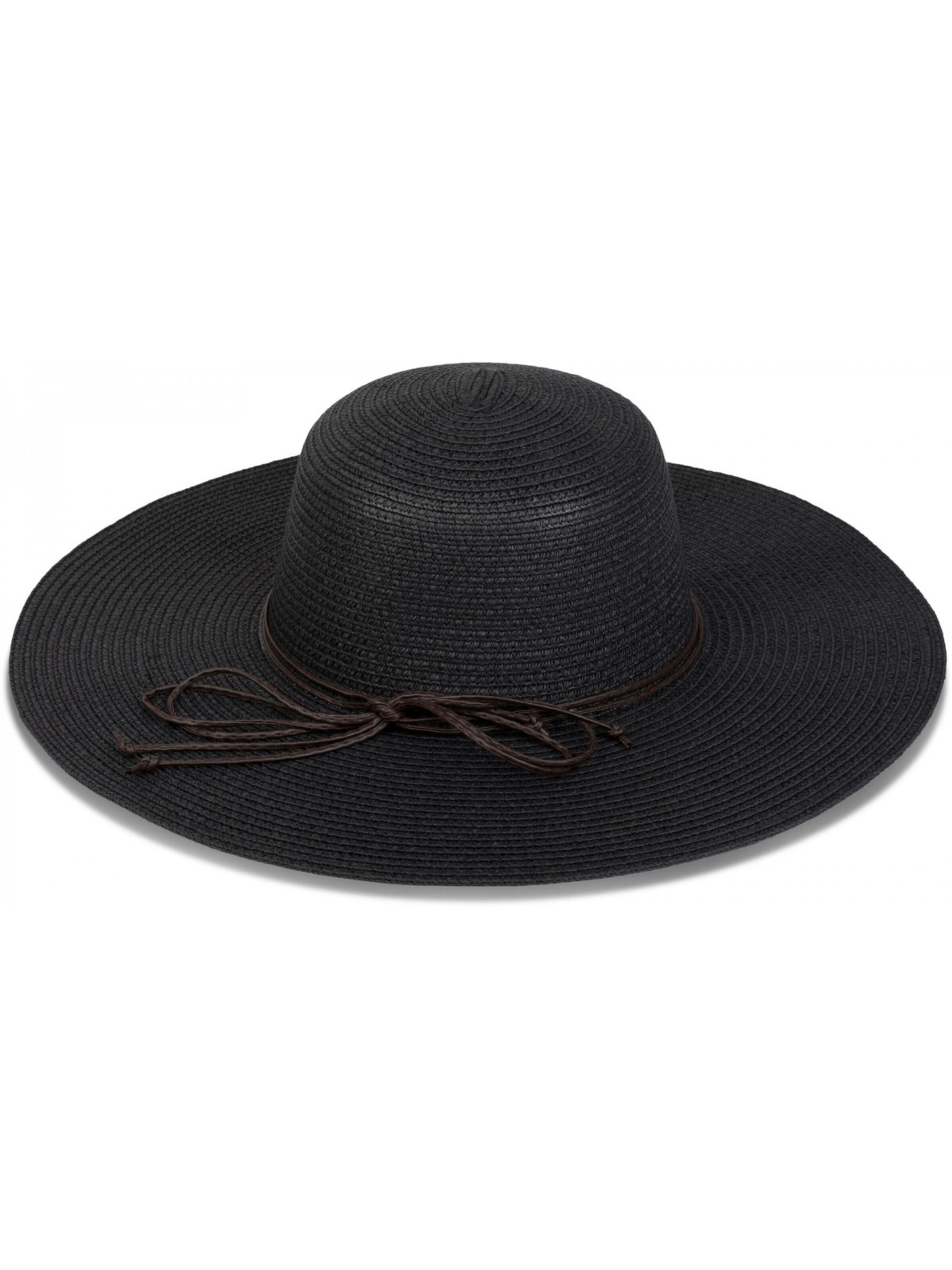 styleBREAKER Hut 'Floppy Sonnenhut mit schmalem Zierband und Schleife'‌‌‌‌‌‌‌ in Schwarz