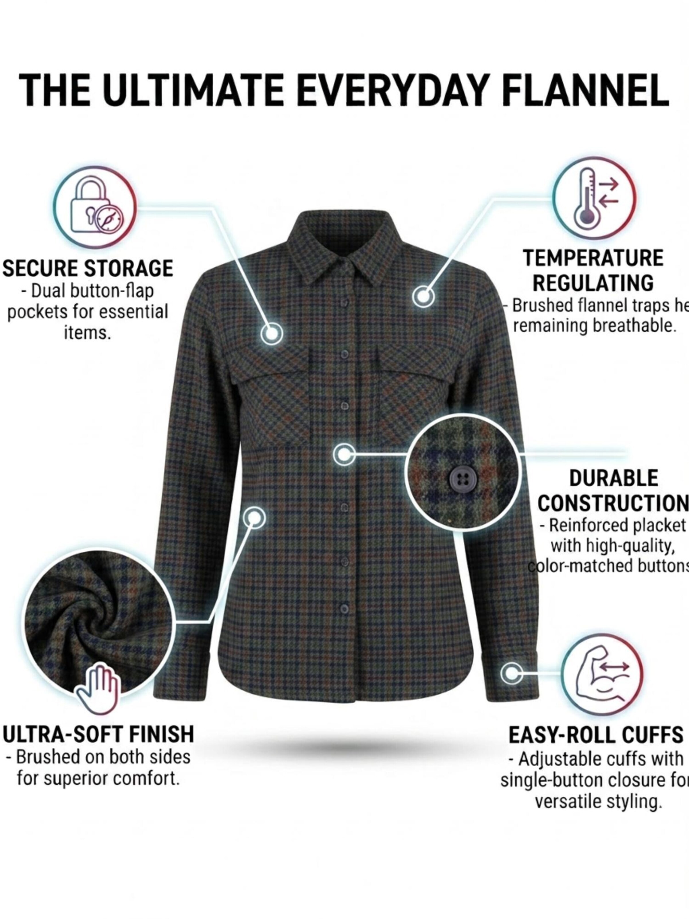 Chemisier 'Comfy regular' Radwa en marron