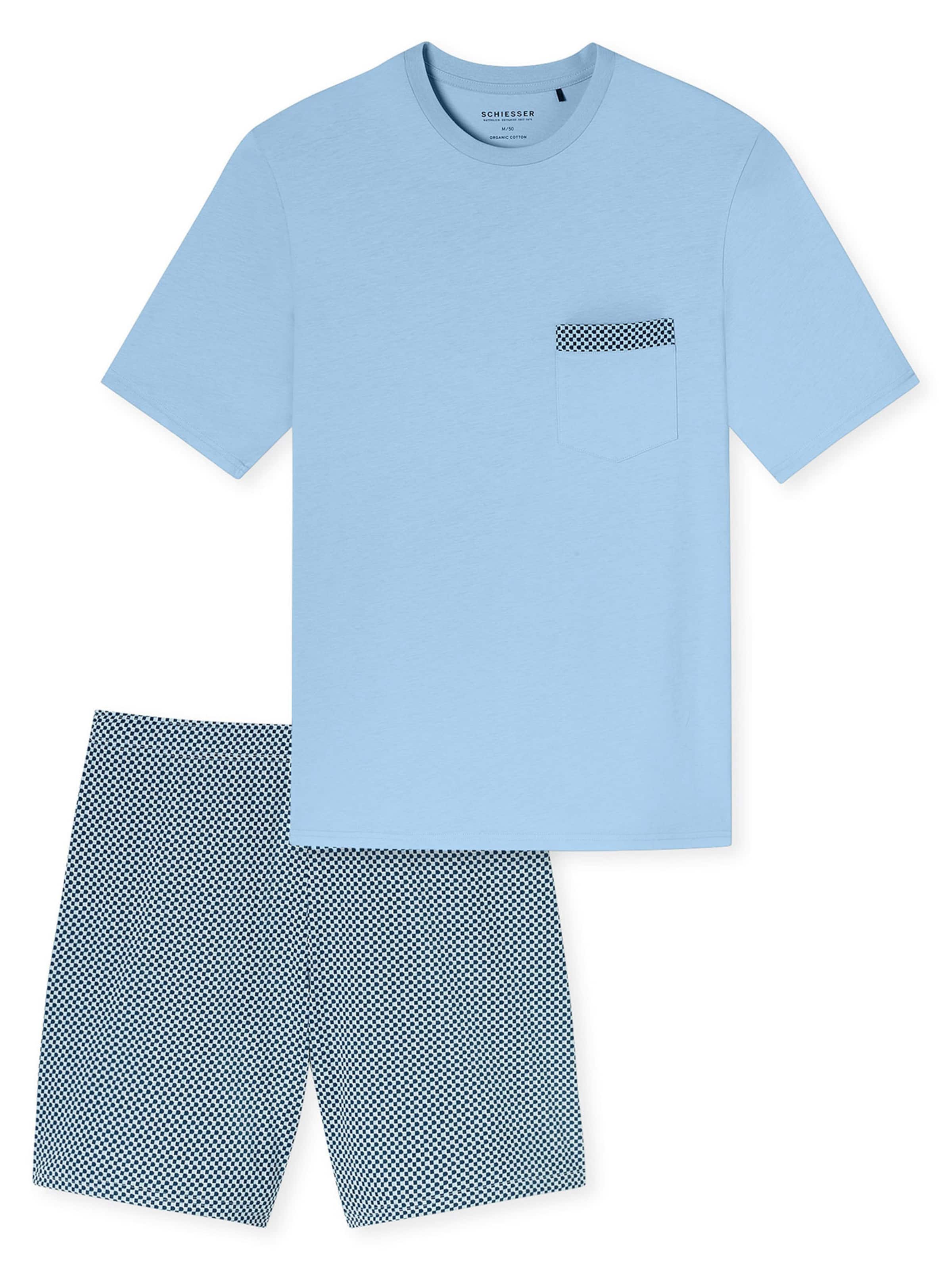SCHIESSER Shorty 'Comfort Nightwear' in Blau: Vorderseite
