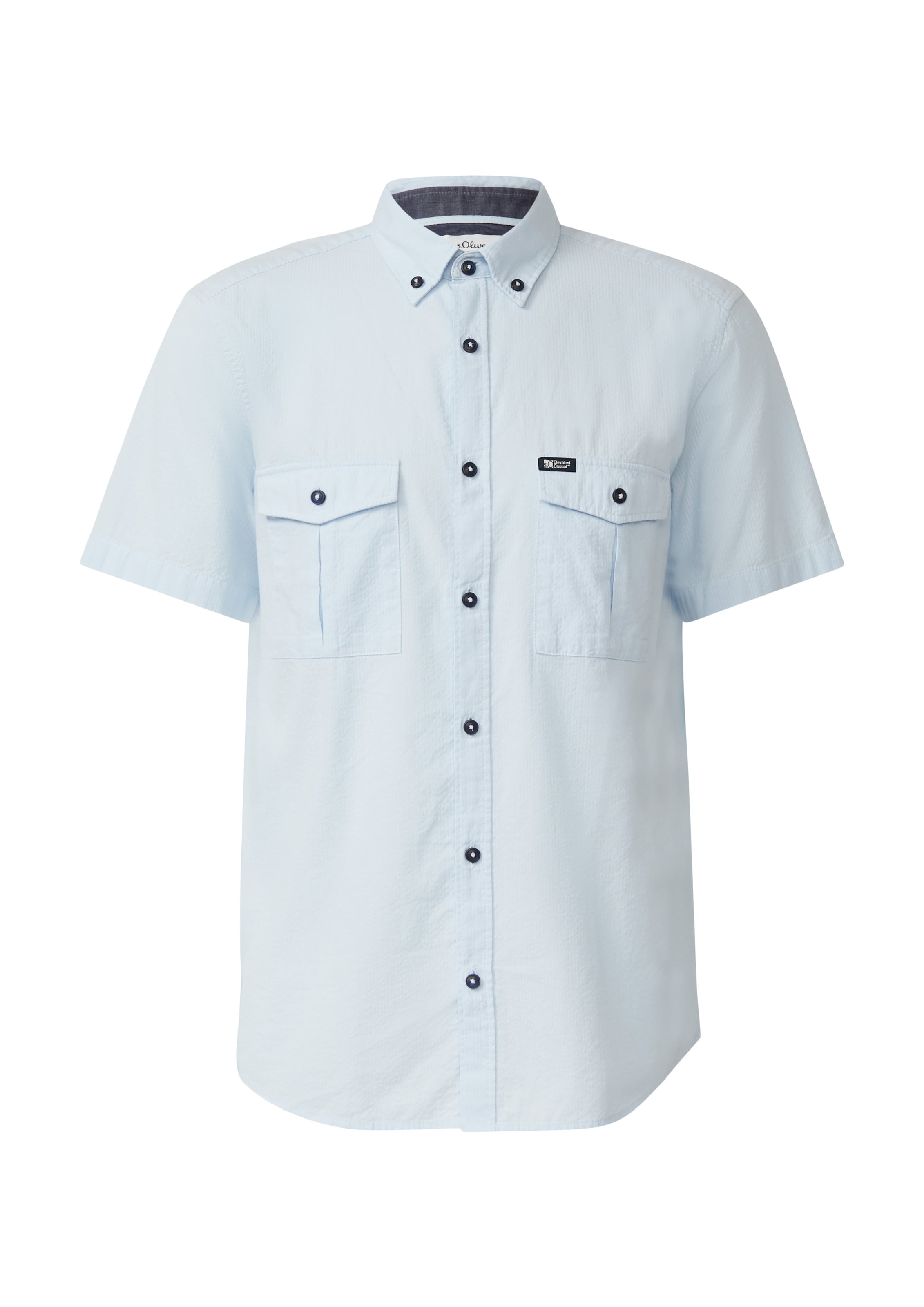 s.Oliver Regular fit Button Up Shirt in Blue: front