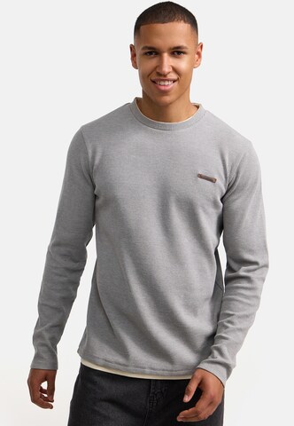 INDICODE JEANS Shirt 'Sigfinn' in Grey: front