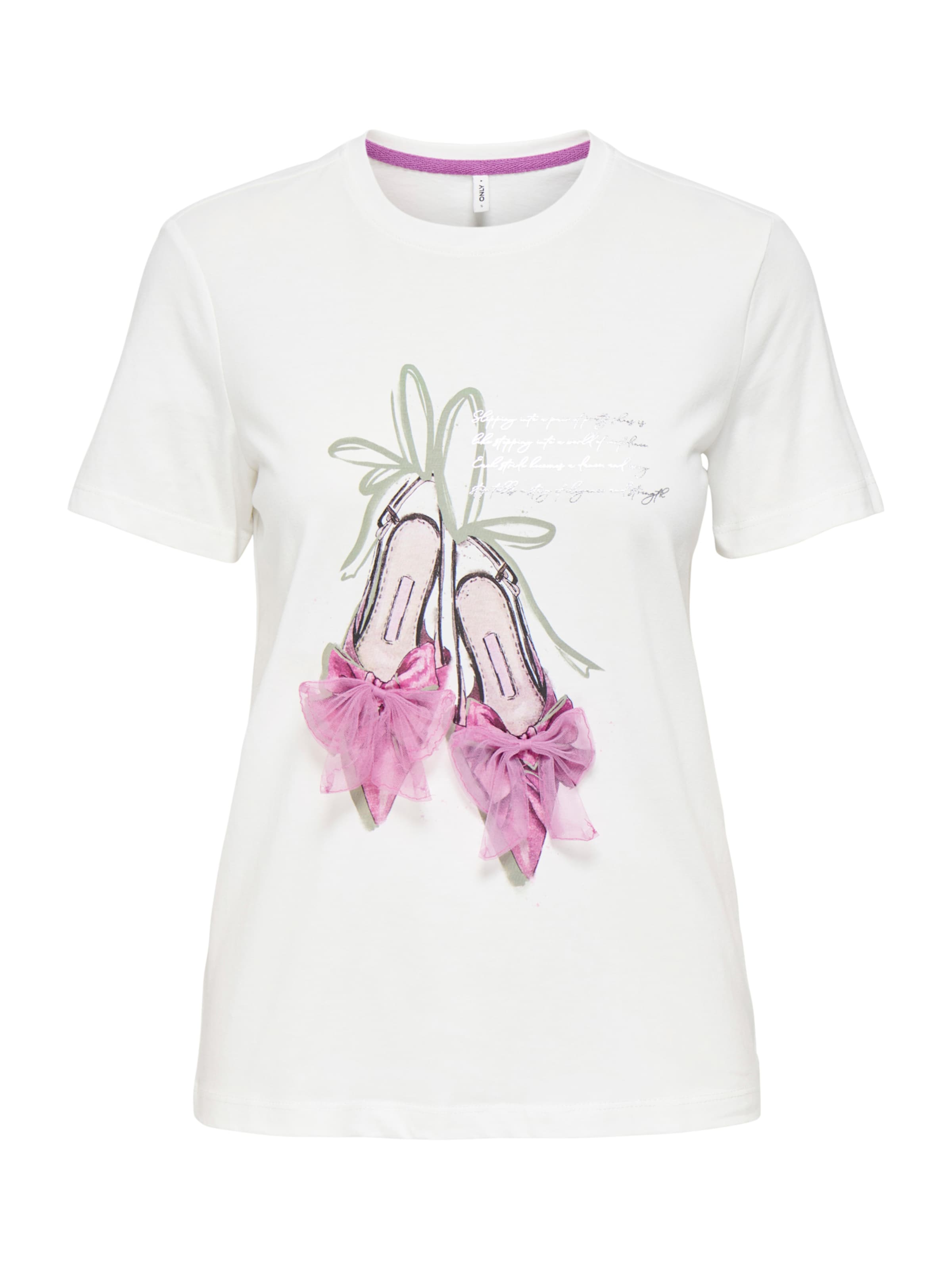 ONLY - Camiseta en blanco: frente