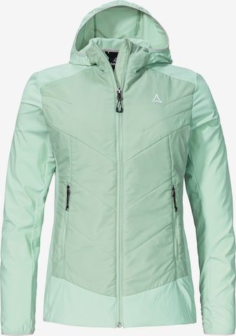 Schöffel Outdoorjas 'Hybrid' in Groen: voorkant