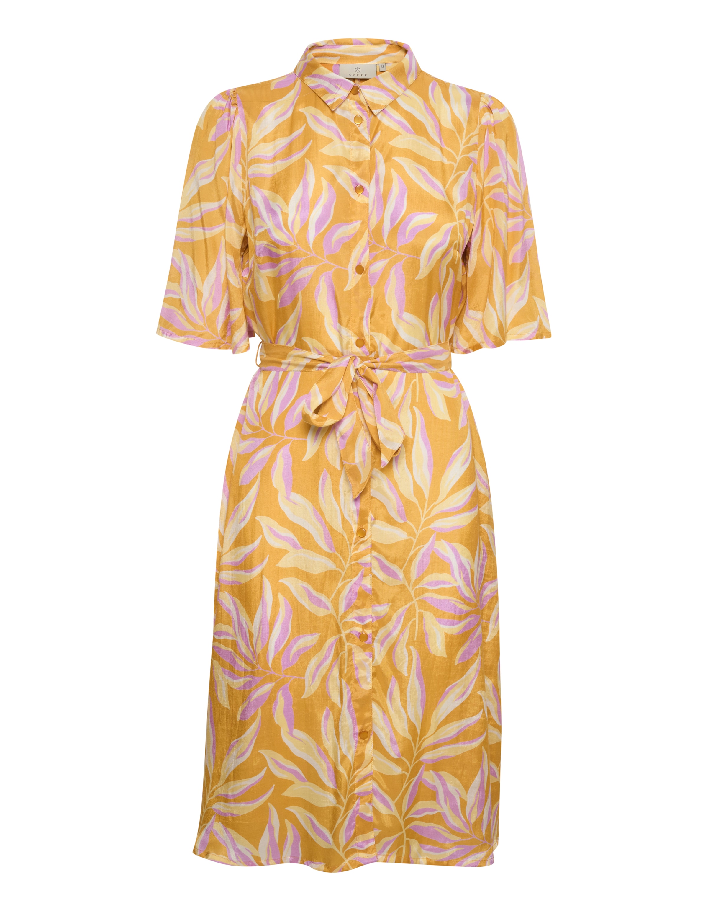 Robe-chemise 'Safir' Kaffe en jaune : devant