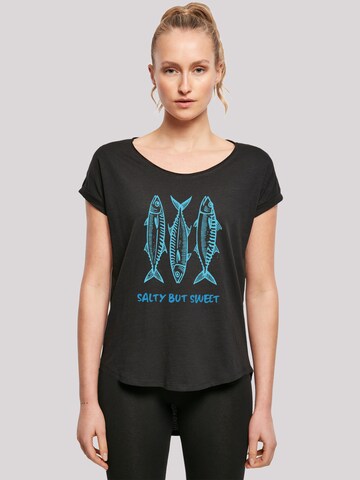 F4NT4STIC Shirt 'Salty But Sweet' in Zwart: voorkant