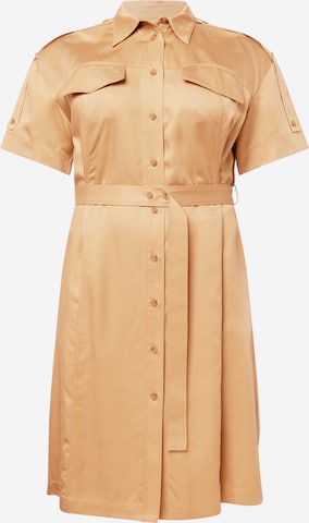 Calvin Klein Curve Shirt Dress in Orange: front