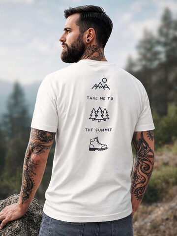 Neverless Shirt 'the summit'‌‌ in Weiß