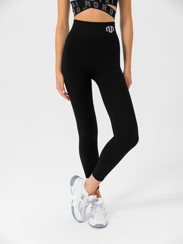 Skinny Pantalon de sport 'Naikan' MOROTAI en noir