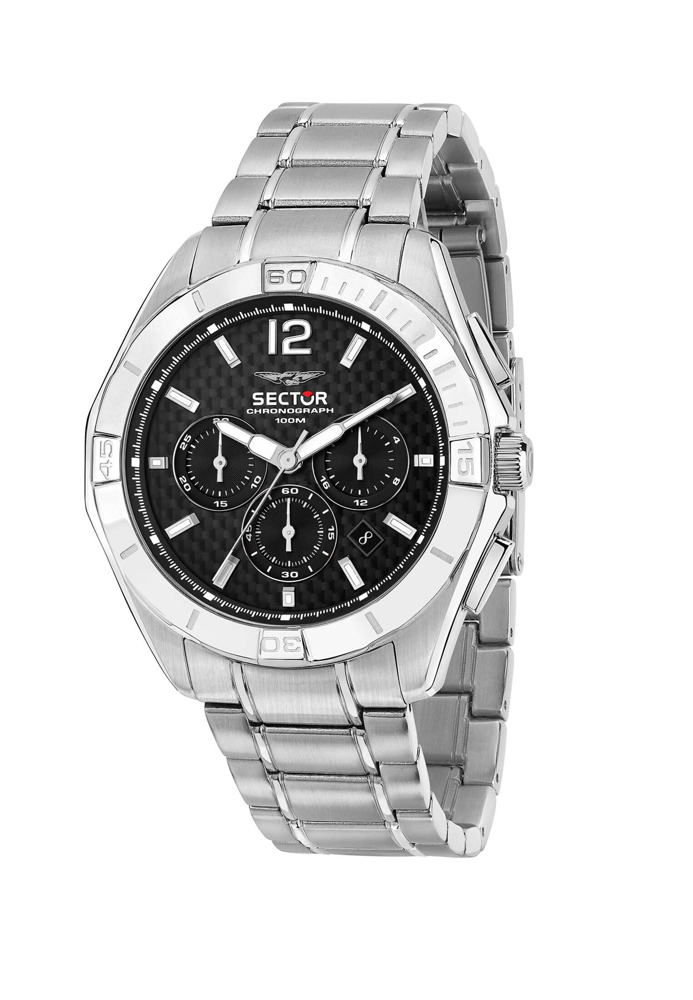 SECTOR Analog Watch in Silver: front