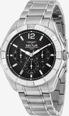 SECTOR Analog Watch in Silver: front
