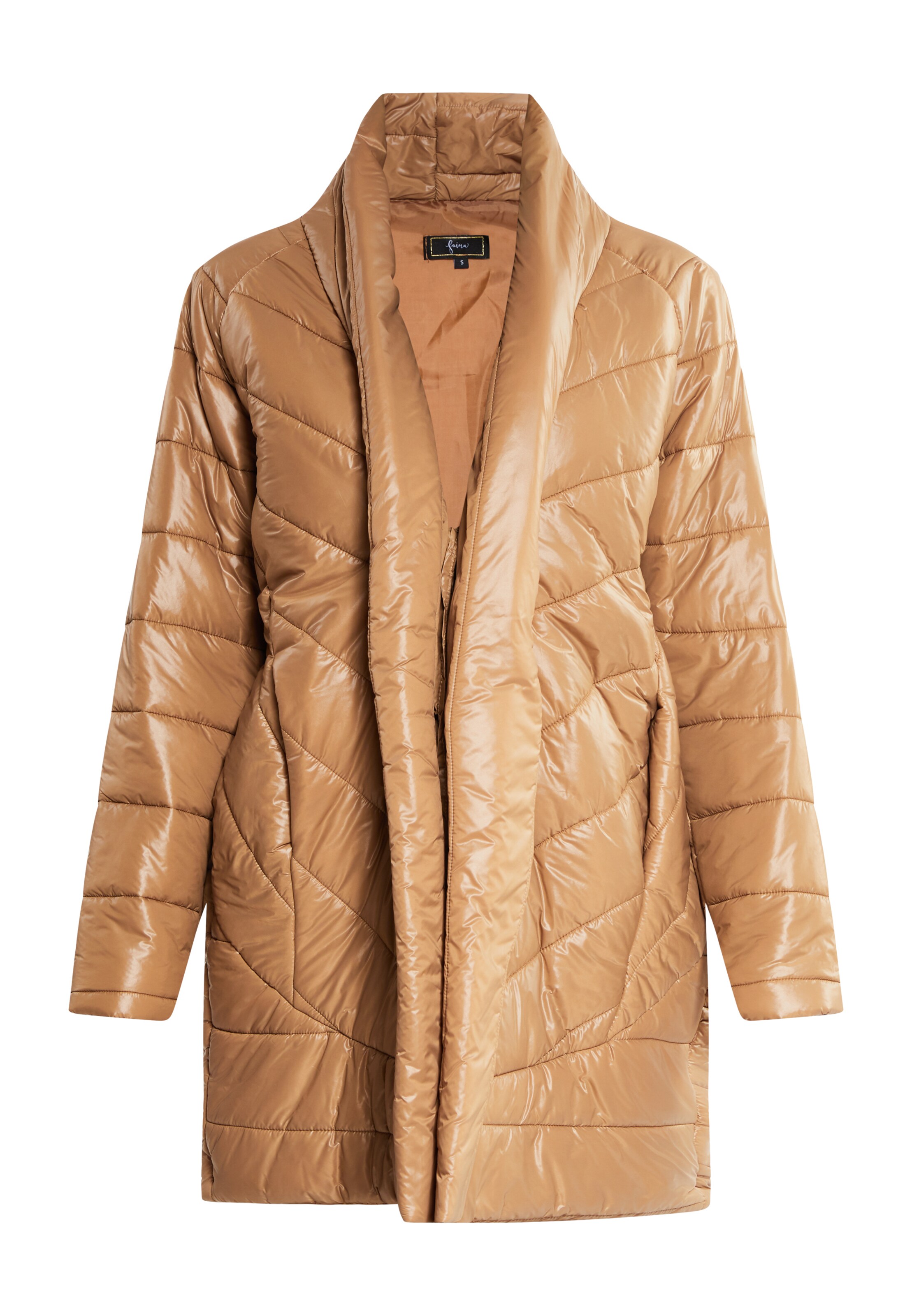 faina Casaco meia-estação em camelo, Vista do artigo