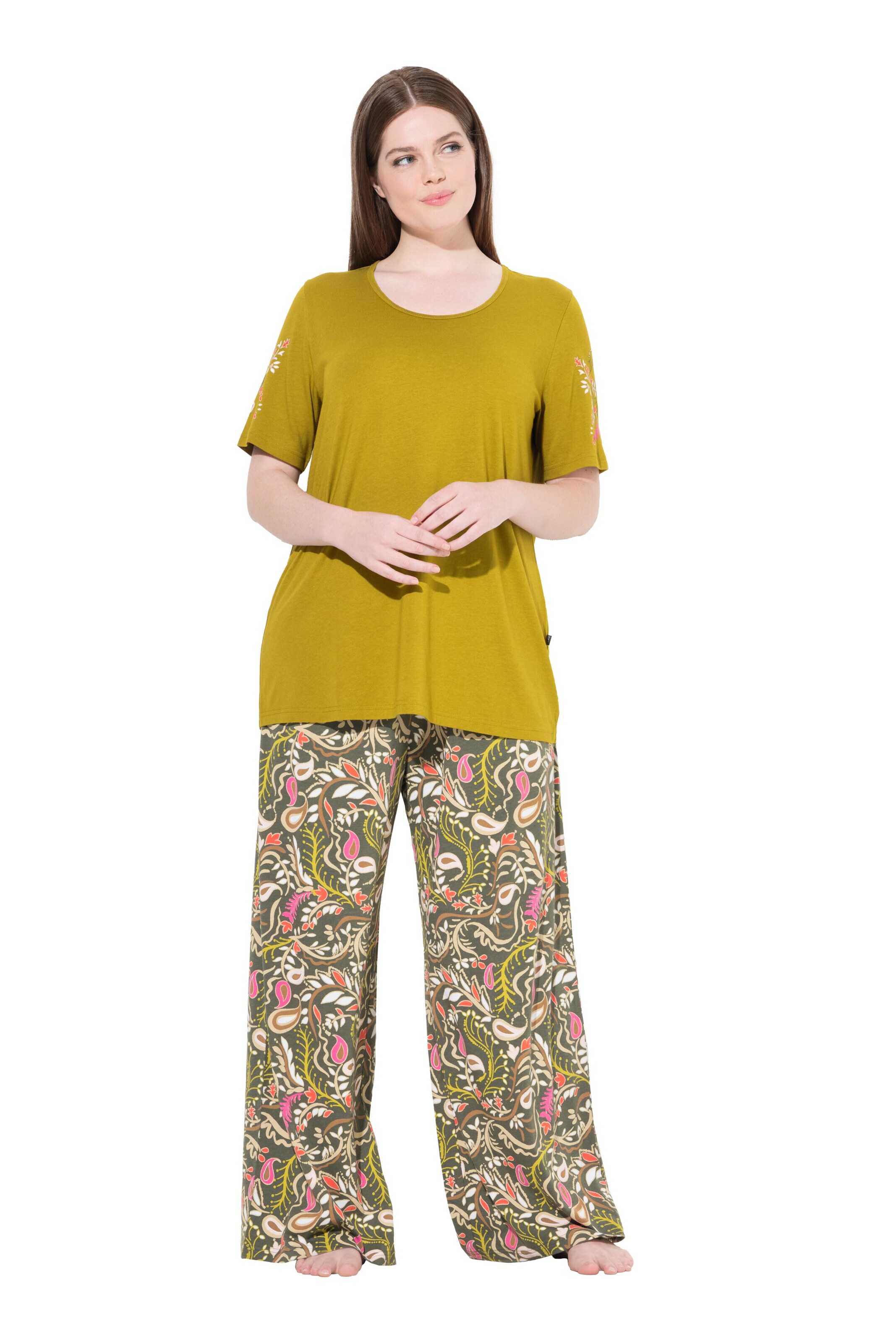 Ulla Popken Pyjama in Grün: Vorderseite