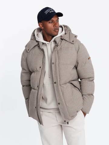 Ombre Winter jacket 'OM-JAHP-0174' in Beige: front