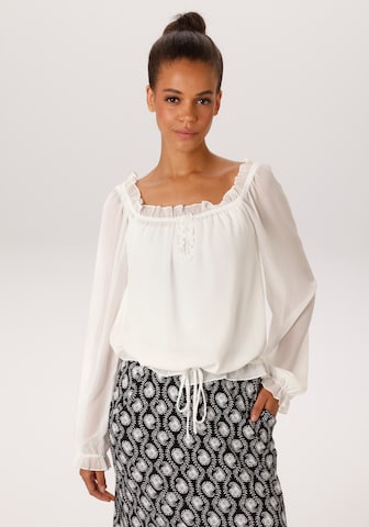 Aniston CASUAL Blouse in White: front