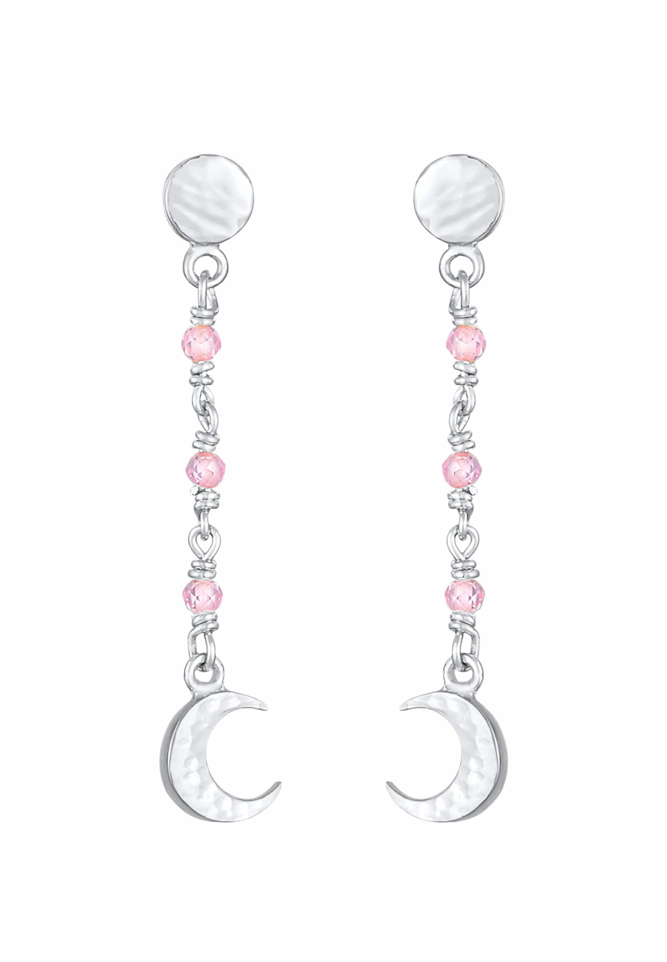 ELLI Ohrringe Astro, Halbmond in Silber: Vorderseite