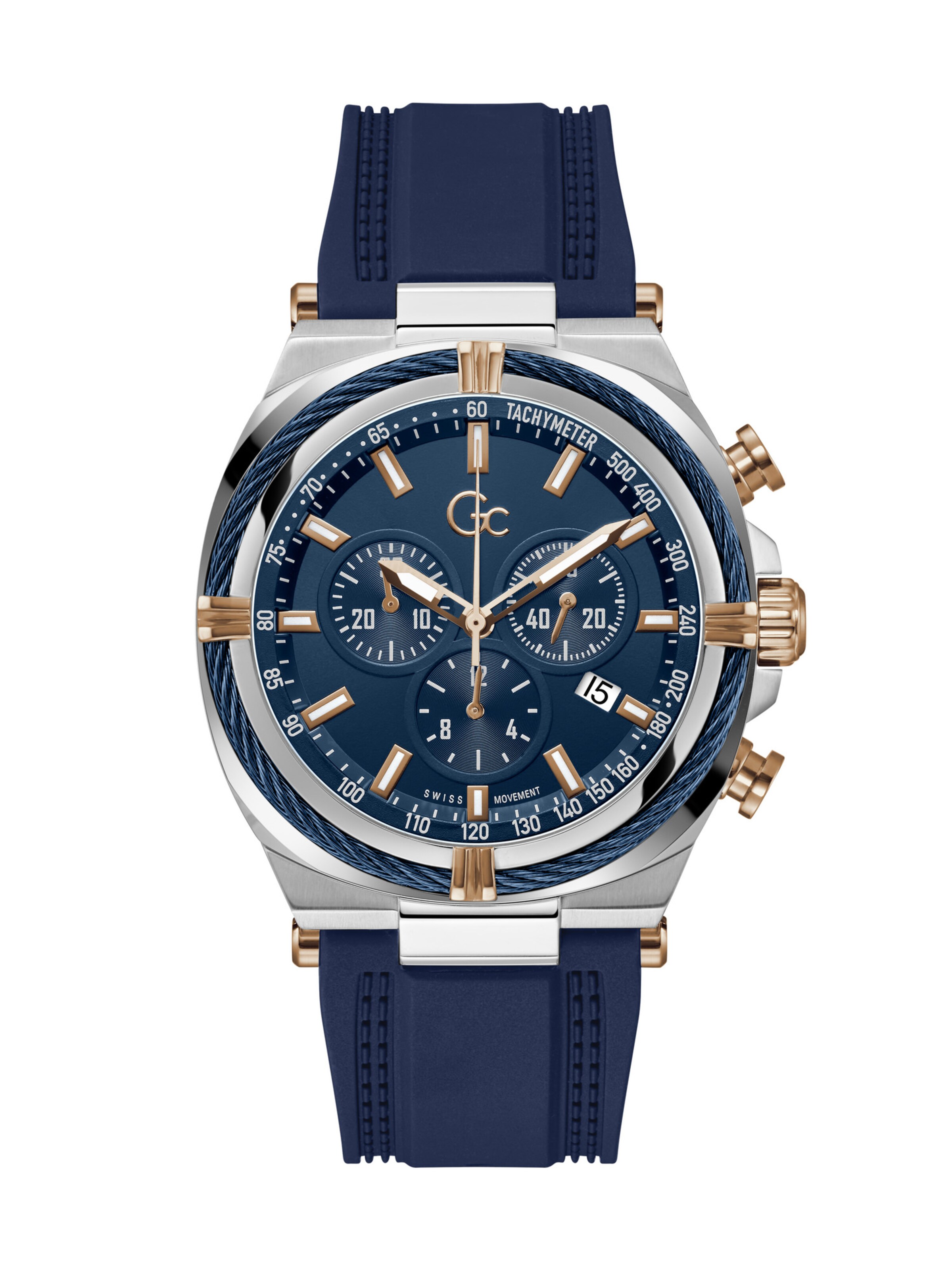Gc Analogt ur 'Gc IronClass' i blå: forside