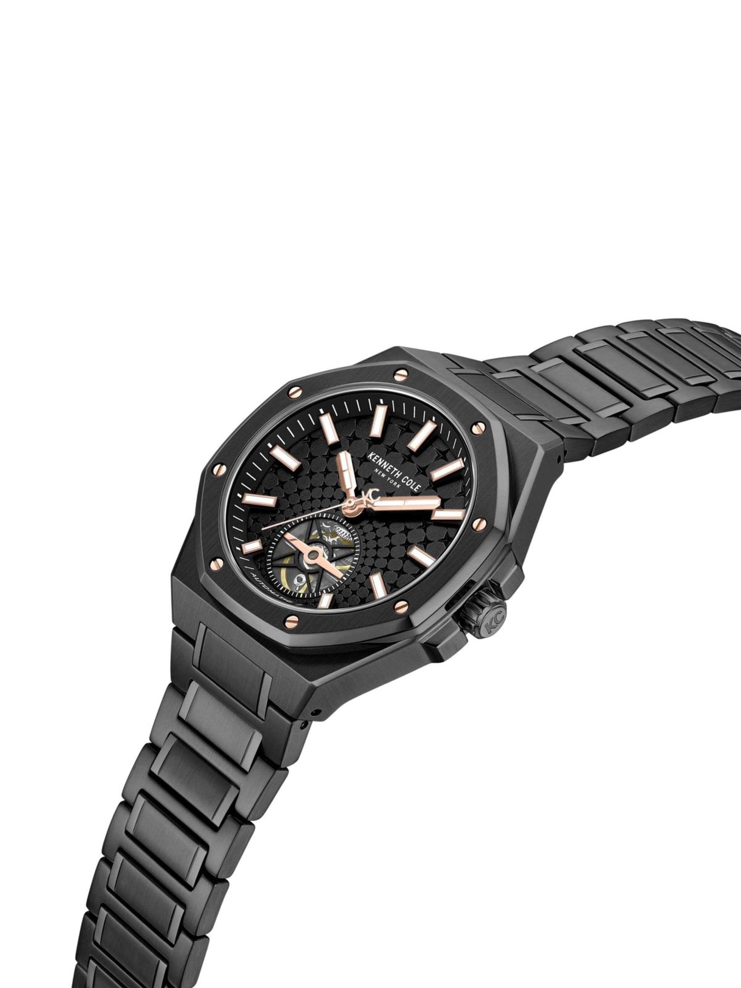 Kenneth Cole Analog watch 'Automatic watch Benson' in Black