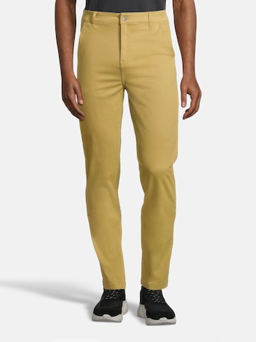 Coupe slim Pantalon chino AÉROPOSTALE en jaune : devant