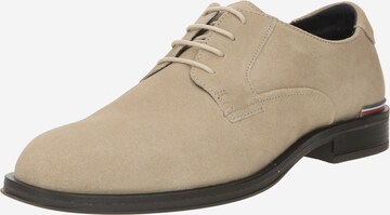 TOMMY HILFIGER - Zapatos con cordón en beige: frente