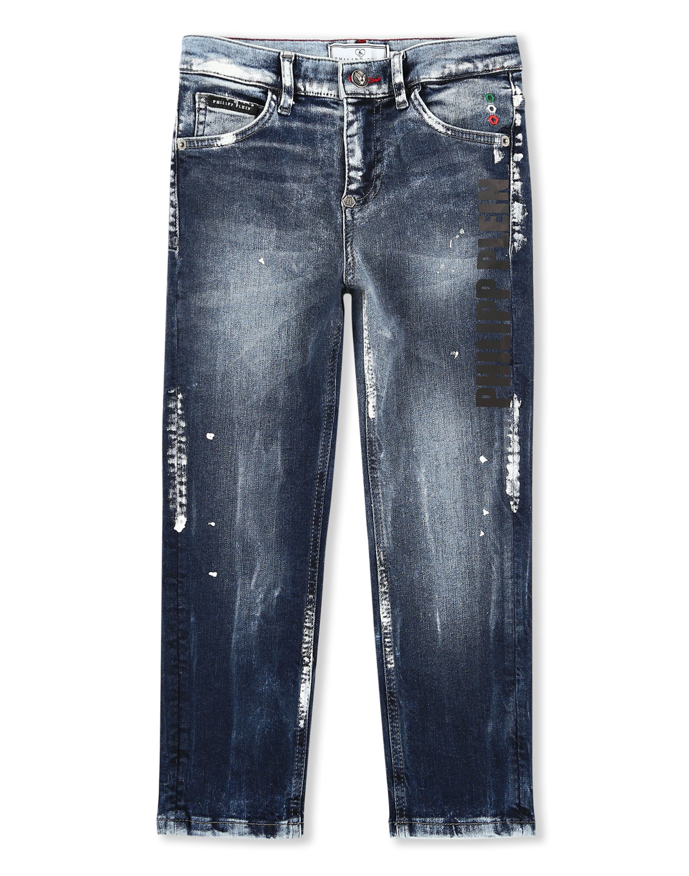 Philipp Plein Regular Jeans in Blauw: voorkant