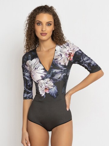 JIORO Blouse body 'ORCHID ICE' in Grijs