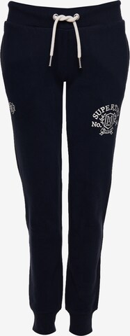 Superdry Tapered Hose 'Pride In Craft' in Blau: predná strana