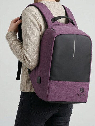 bupell Backpack 'Laptop & Anti-Diebstahl' in Purple: front