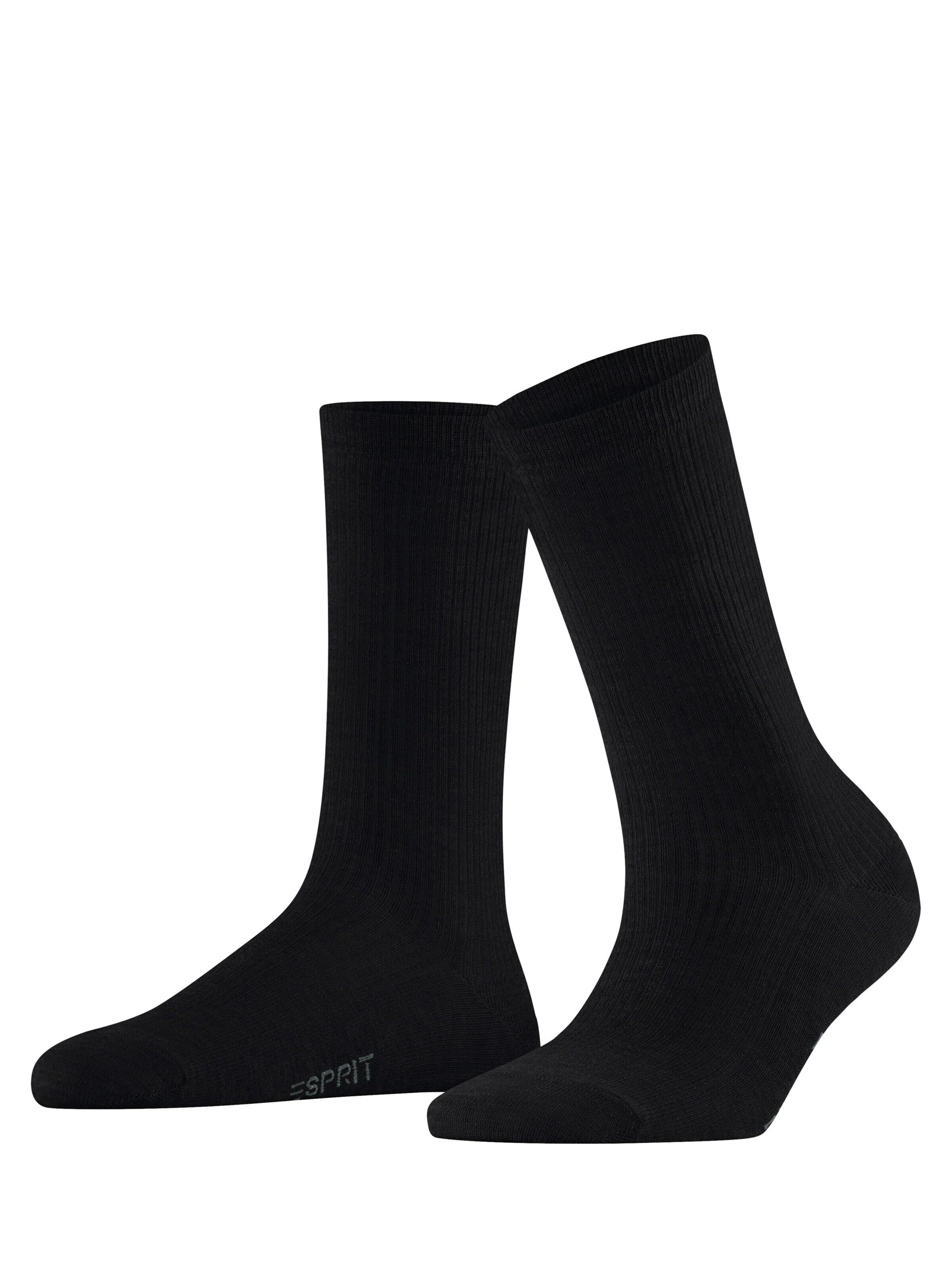 ESPRIT Socken 'Reflection Rib' in Schwarz: Vorderseite