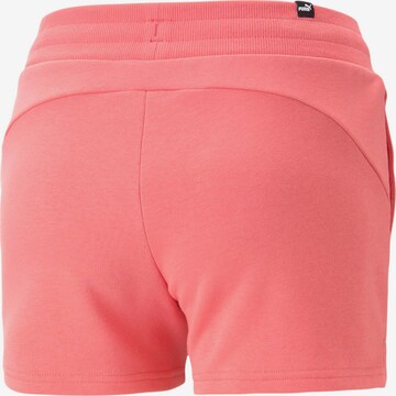 PUMAregular Sportske hlače 'ESS 4' - roza boja