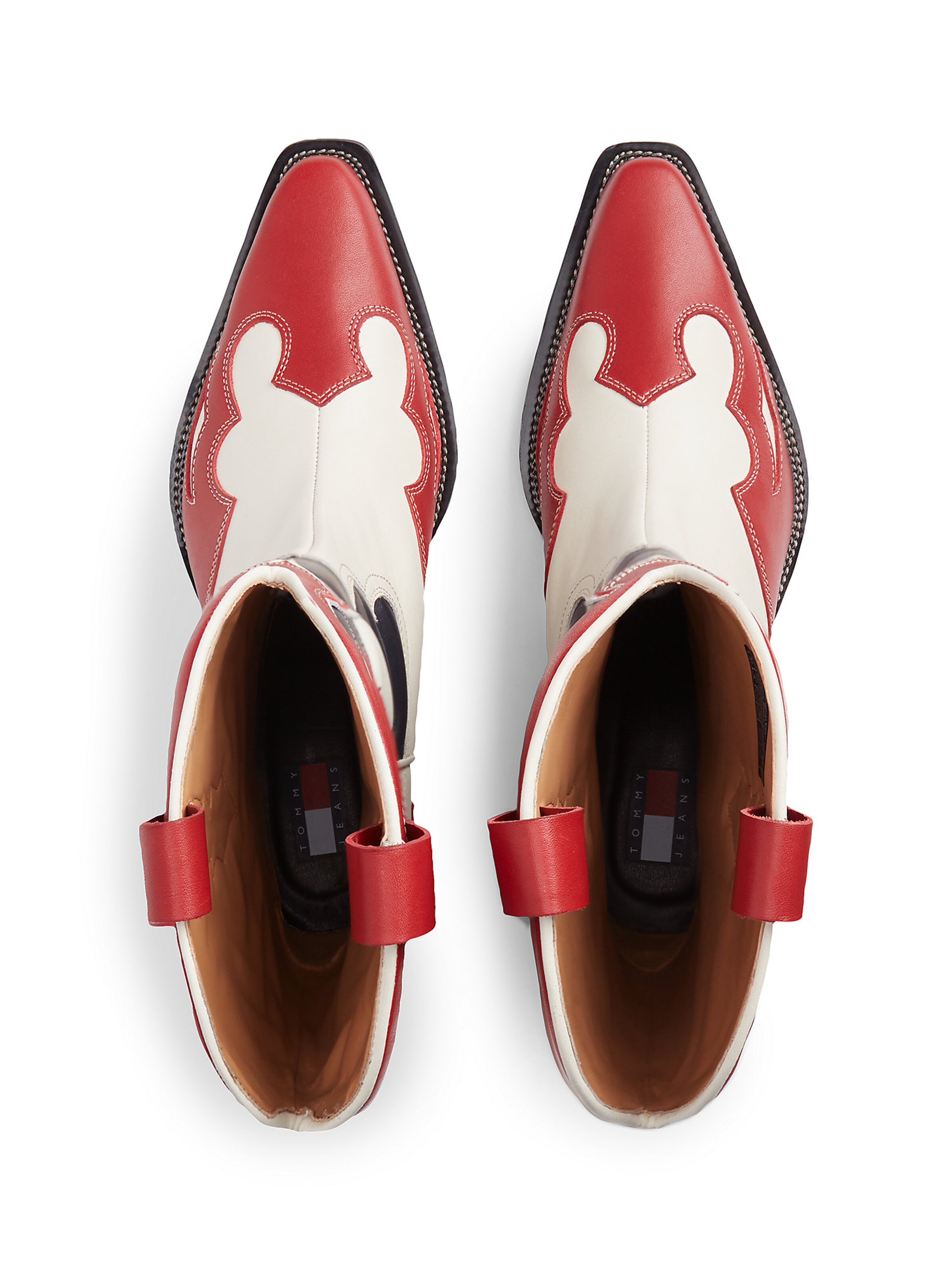 Bottes de cowboy Tommy Jeans en rouge