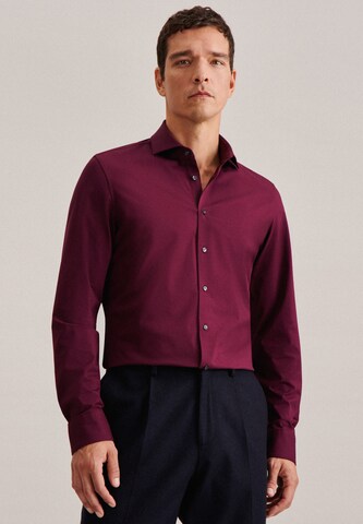 SEIDENSTICKER Slim fit Business Shirt in Red: front