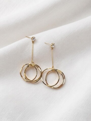 Kamakula Earrings 'Layered Circle' in Gold