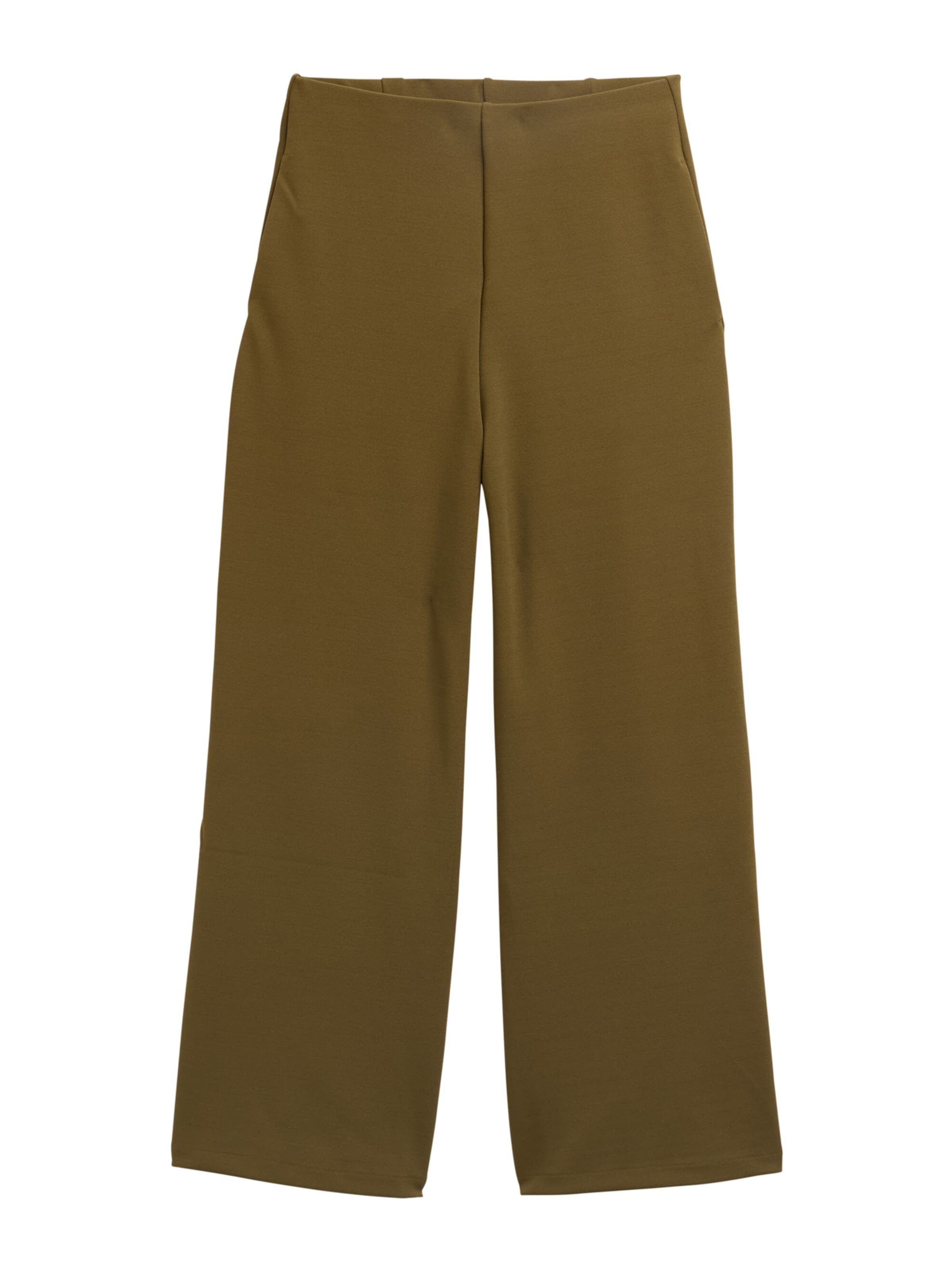 TOM TAILOR DENIM Wide leg Broek in Groen: voorkant