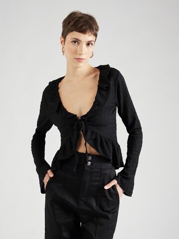 BRAVE SOUL Blouse in Black: front