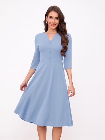 Zapaka Cocktail Dress in Blue: front