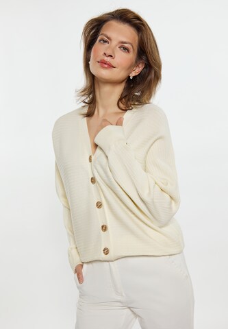 usha WHITE LABEL Gebreid vest in Beige: voorkant