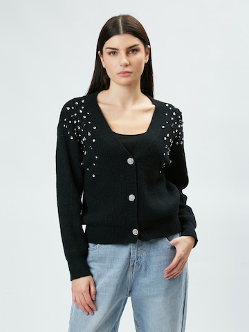 Influencer Knit cardigan in Black: front