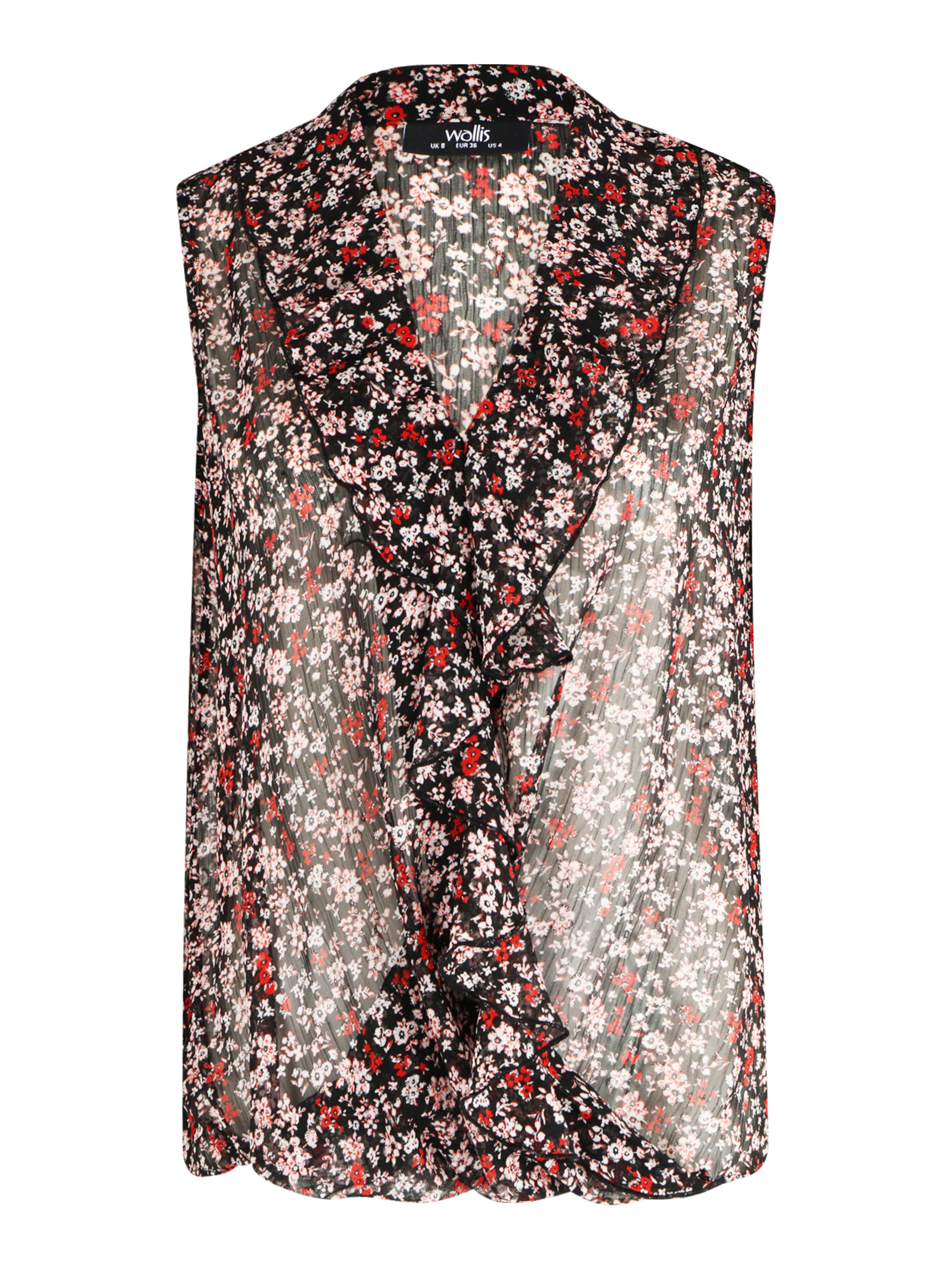 Wallis Μπλούζα σε μαύρο: μπροστά