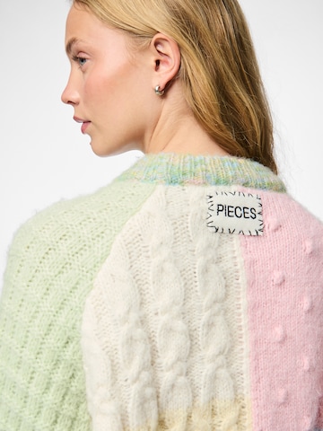 PIECES Sweater 'PCREMIX' in Green