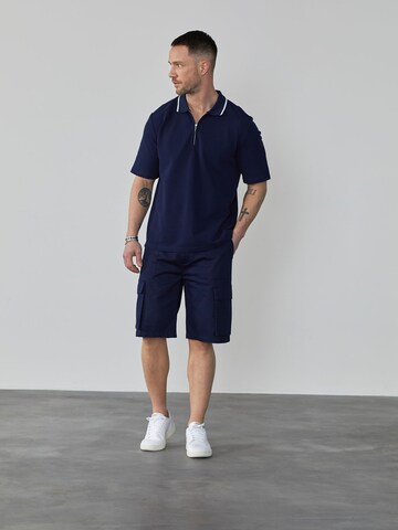 DAN FOX APPAREL Regular Broek 'Hendrik' in Blauw: voorkant