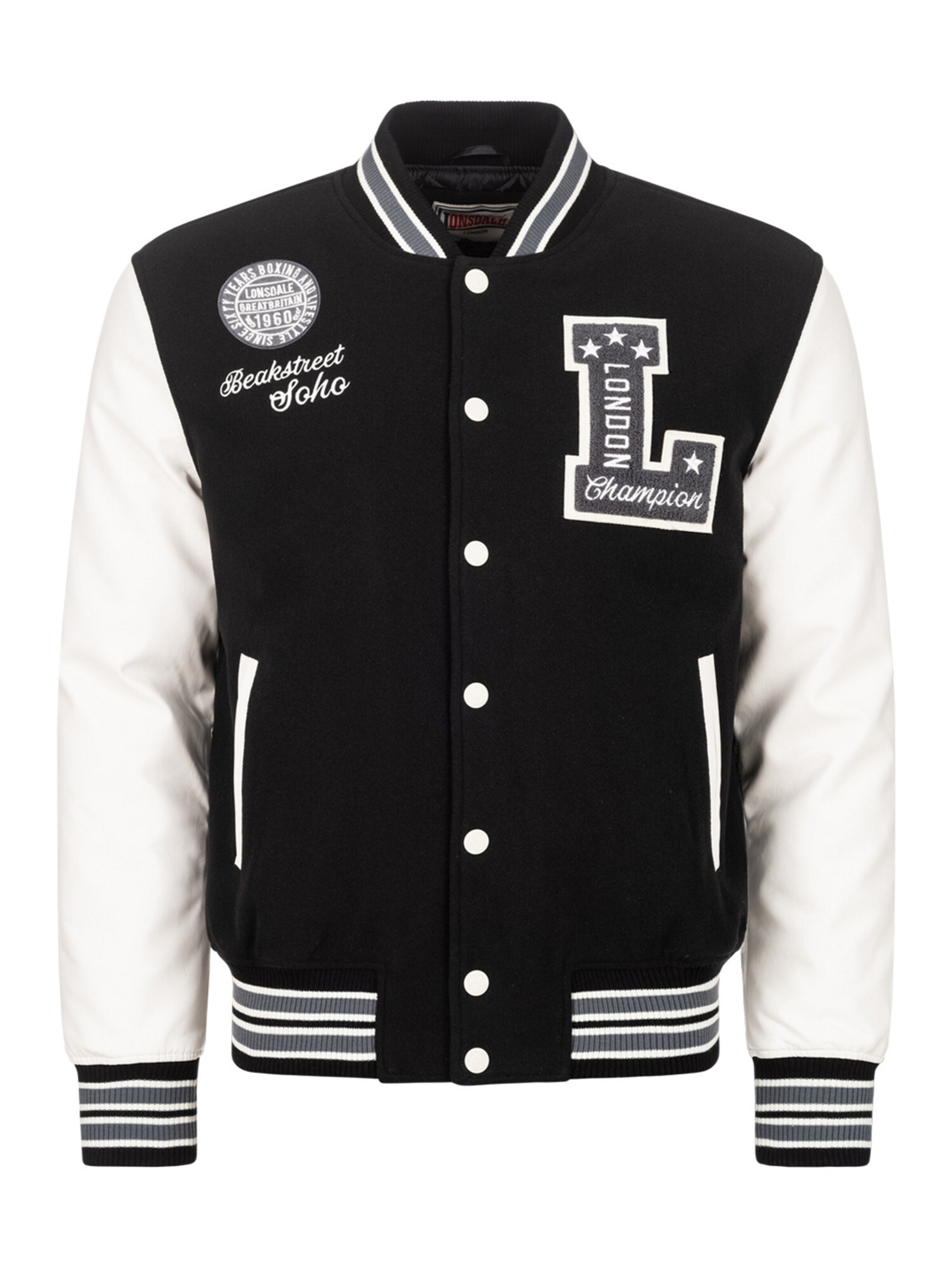 Giacca di mezza stagione 'Waterstein' di LONSDALE in nero: frontale