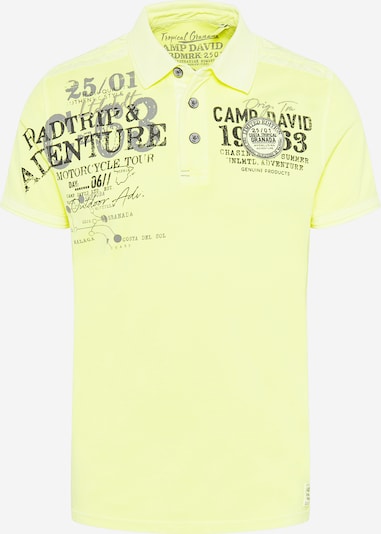 Tricou CAMP DAVID pe galben neon / gri închis / negru, Vizualizare produs