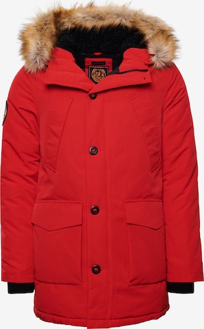 Coupe regular Parka d’hiver 'Everest' Superdry en rouge : devant