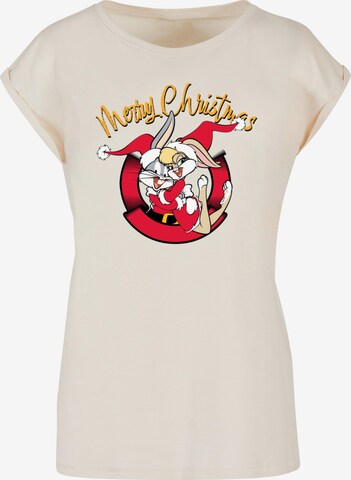 ABSOLUTE CULT Shirt 'Looney Tunes - Lola Merry Christmas' in Beige: front