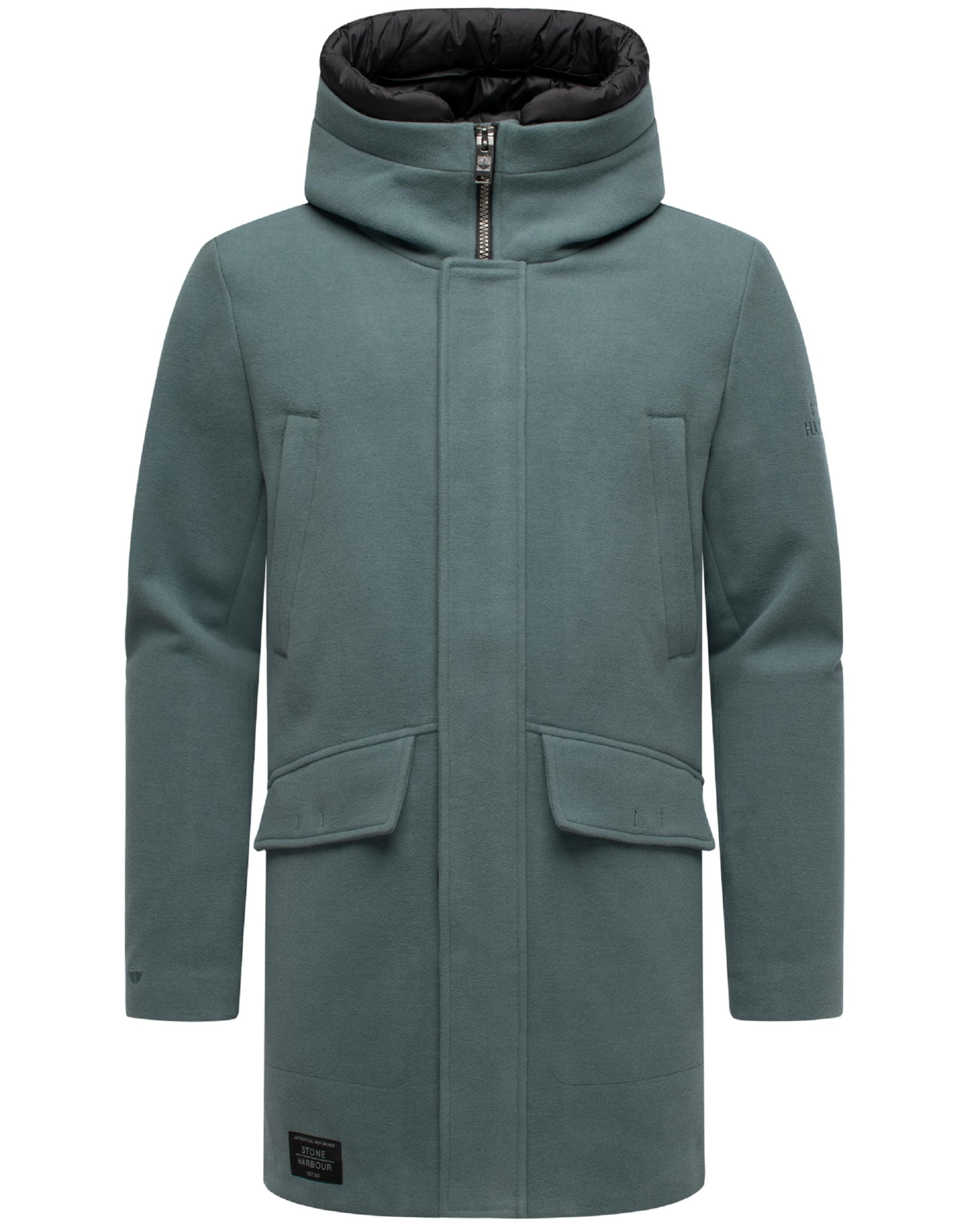 STONE HARBOUR Χειμερινό παλτό 'Fenroos' σε μπλε: μπροστά