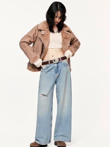 Pull&Bear Zimní bunda – hnědá