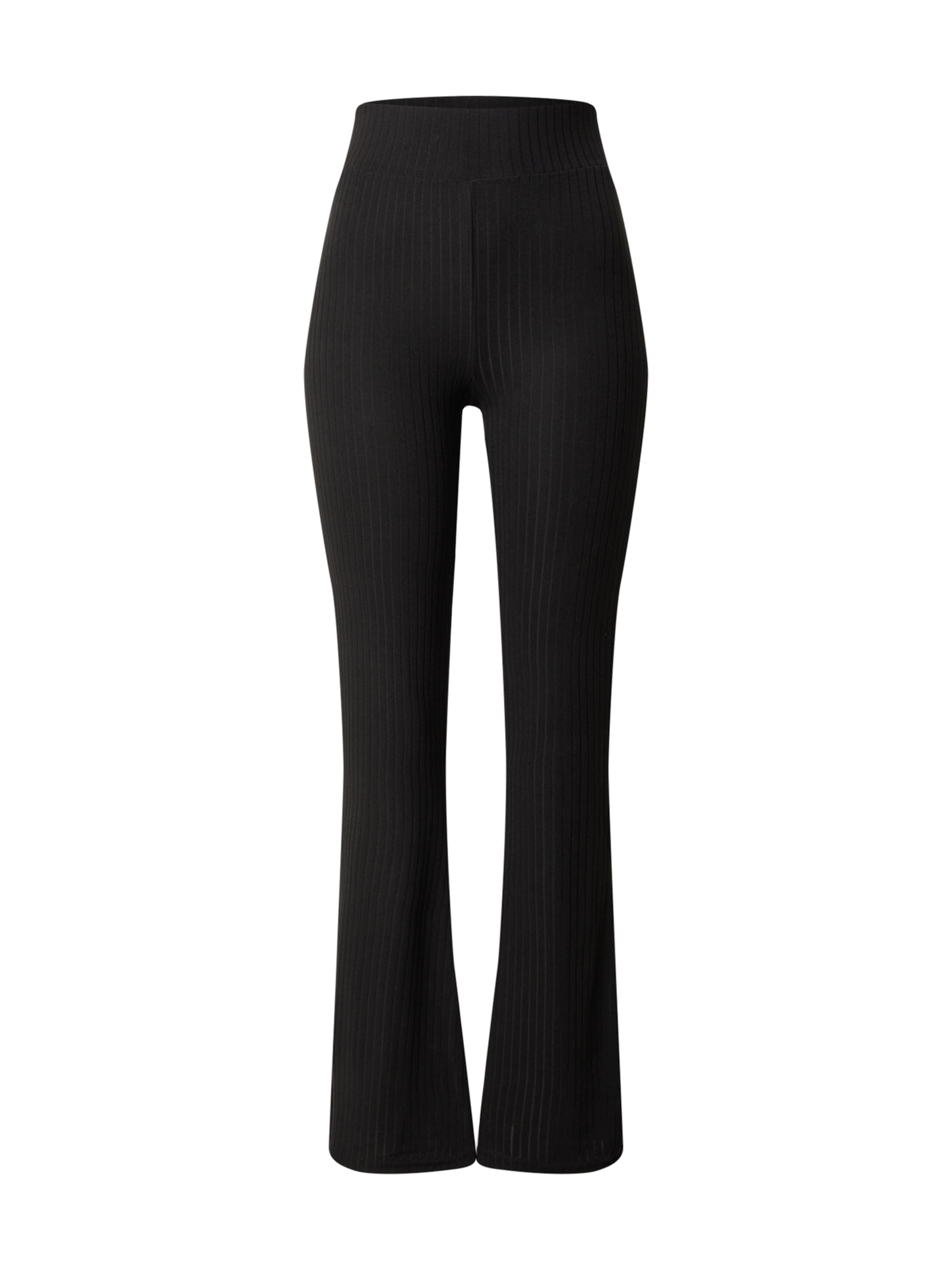 Urban Classics Flared Broek in Zwart: voorkant