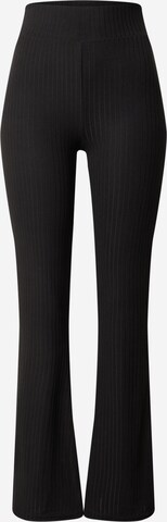 Urban Classics Flared Trousers in Black: front